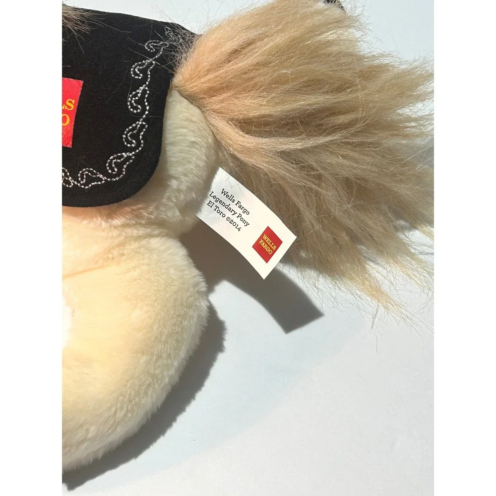 Wells Fargo Legendary Pony El Toro 2014 Stuffed Animal Plush Cream Horse